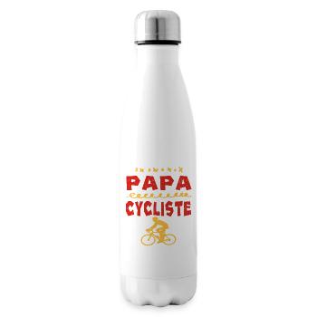 Papa Cycliste - Bouteille isotherme - blanc - Droite