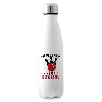 Je Peux Pas J'ai Bowling - Bouteille isotherme - blanc - Droite