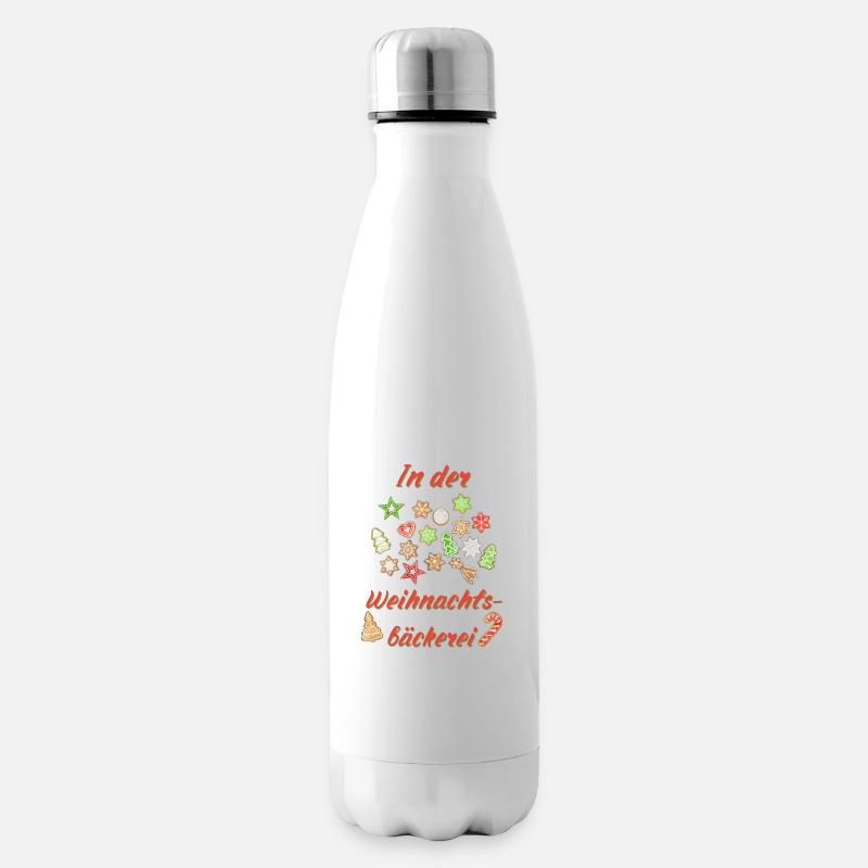Weihnachtsbäckerei Plätzchen Spruch zu Weihnachten - Isolierflasche - Weiß