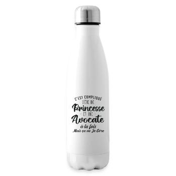 Princesse Avocate - Bouteille isotherme - blanc - Droite