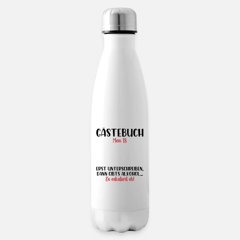 Gästebuch Mein 18. Geburtstag - Isolierflasche - Weiß