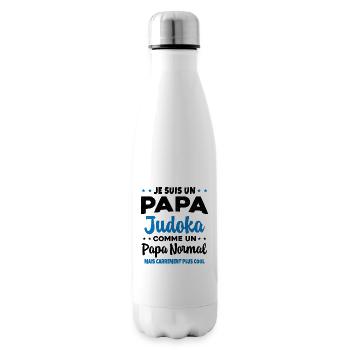 Homme Papa Judoka Humour Judo Cadeau - Bouteille isotherme - blanc - Droite
