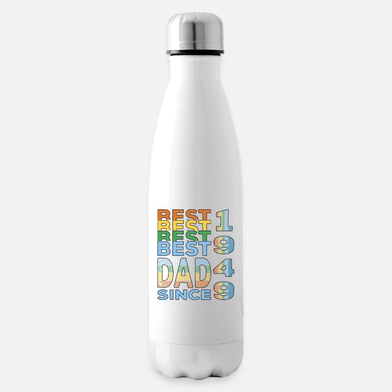 Bester Papa der Welt seit 1949 Vatertag - Isolierflasche - Weiß