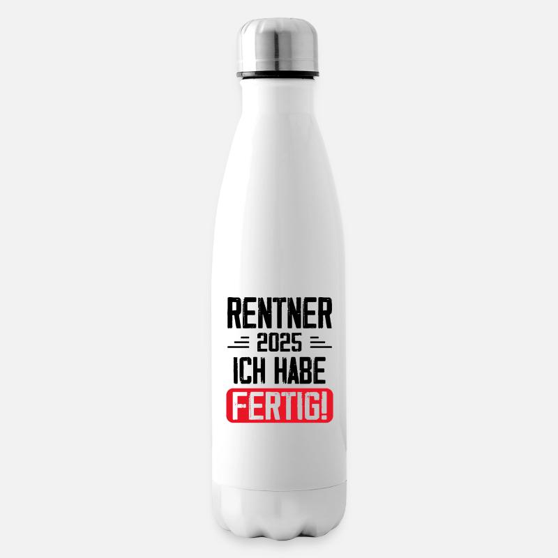 Rentner 2025 Ruhestand Geschenk - Isolierflasche - Weiß