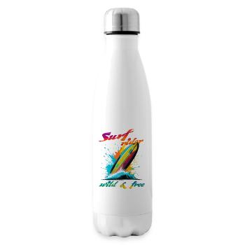 Surf rider. Wild & Free - Insulated Water Bottle - white - Right