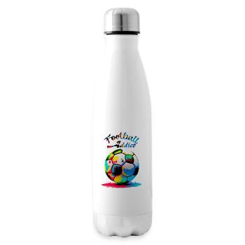 Football addict - Insulated Water Bottle - white - Right