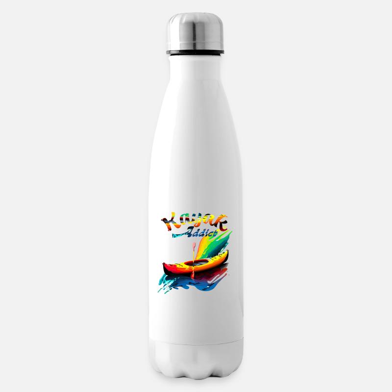 Kajak-Süchtiger - Isolierflasche - Weiß
