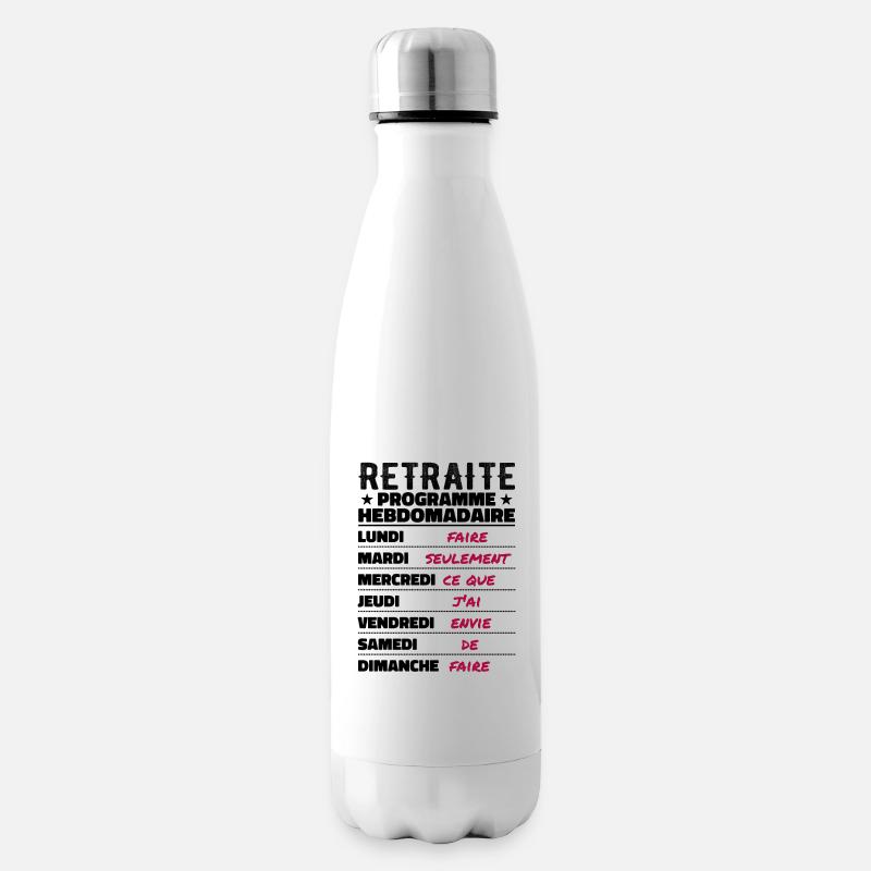 Retraite Programme Hebdomad Retraite Rigolo - Bouteille isotherme - blanc
