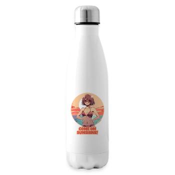 "Komm schon", sagt das Sonnen-Mädchen - Isolierflasche - Weiß - Rechts