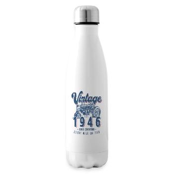 Oldtimer Traktor Farmer Geburtstag Jahrgang 1946 - Isolierflasche - Weiß - Rechts