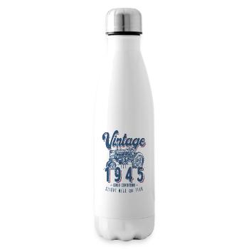 Oldtimer Traktor Farmer Geburtstag geboren 1945 - Isolierflasche - Weiß - Rechts