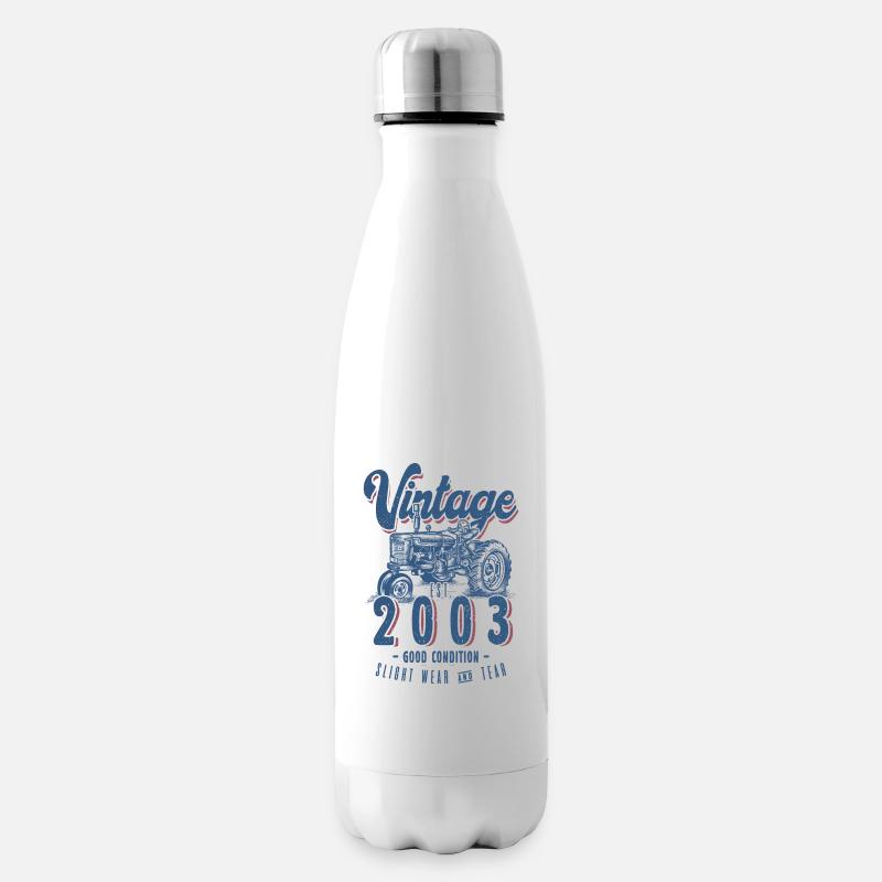 Oldtimer Traktor Bauer Geburtstag Jahrgang 2003 - Isolierflasche - Weiß