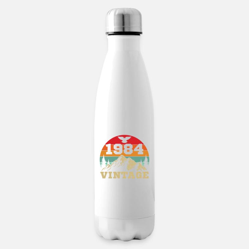 1984 Vintage Retro Geburtstagsgeschenk - Isolierflasche - Weiß