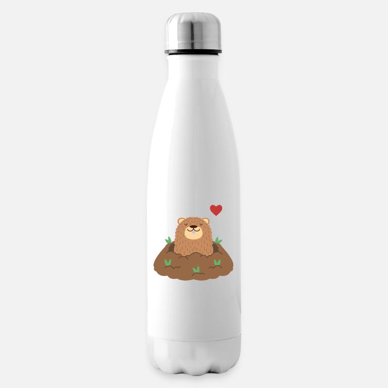 Amour de marmotte - Bouteille isotherme - blanc