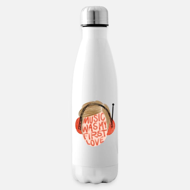 MUSIC WAS MY FIRST LOVE - Isolierflasche - Weiß
