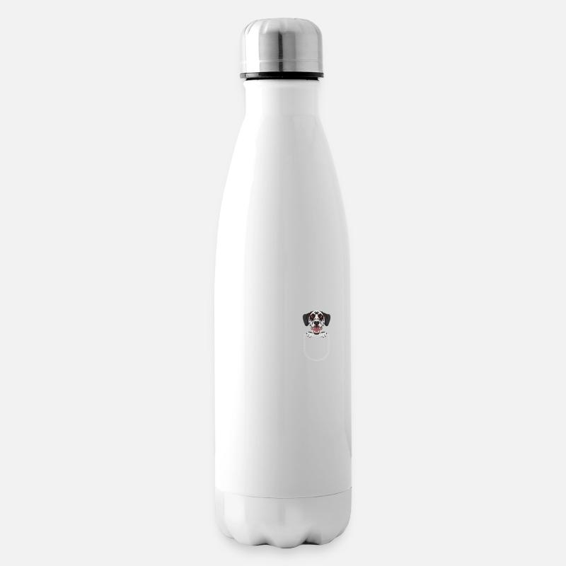 Dalmatiner in der Brusttasche - Isolierflasche - Weiß