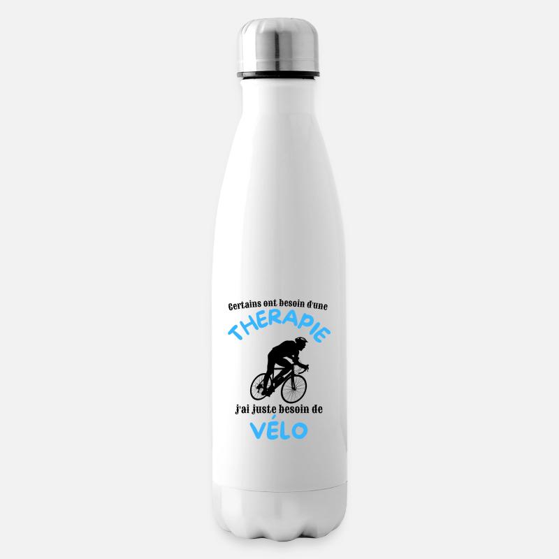 Pas besoin de thérapie juste de vélo cadeau - Bouteille isotherme - blanc