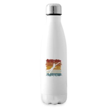 Rétro vintage Ultimate Frisbee - Bouteille isotherme - blanc - Droite