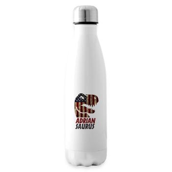 Patriotic Adrian Dinosaur Adriansaurus - Insulated Water Bottle - white - Right
