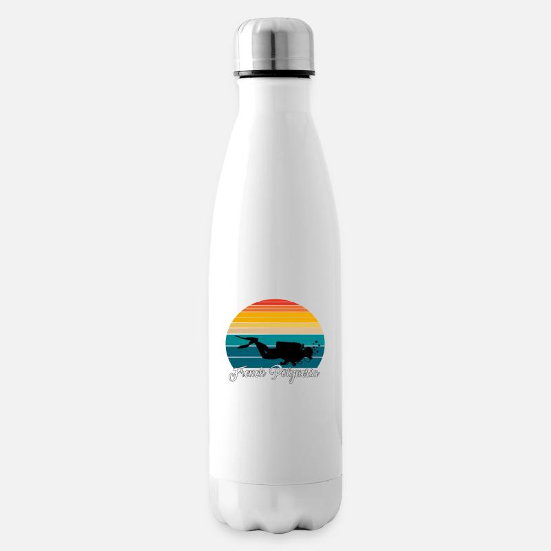 Français Poison de plongée sous-marine en Polynésie - Bouteille isotherme - blanc