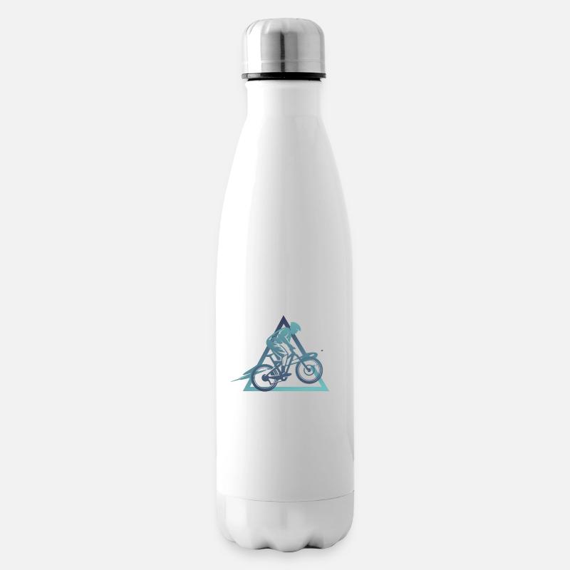 Geometrie Downhill - Isolierflasche - Weiß