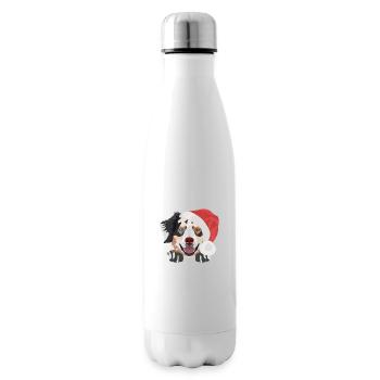 Berger australien Joyeux Noël - Bouteille isotherme - blanc - Droite