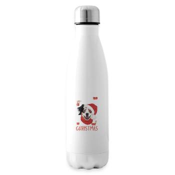 Berger australien Joyeux Noël - Bouteille isotherme - blanc - Droite