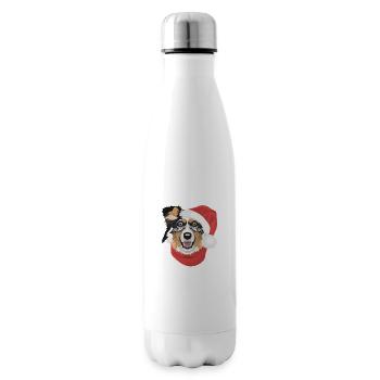 Berger australien Joyeux Noël - Bouteille isotherme - blanc - Droite