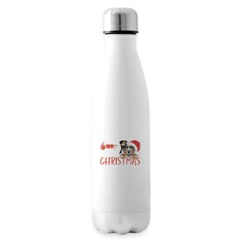 Berger australien Joyeux Noël - Bouteille isotherme - blanc - Droite