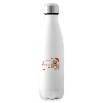Deutsch Cocker Spaniel Joyeux Noël - Bouteille isotherme - blanc - Droite