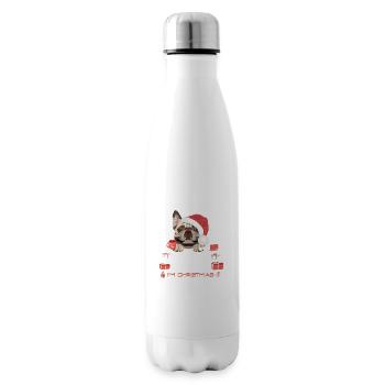Français Marché de Noël Bulldog - Bouteille isotherme - blanc - Droite