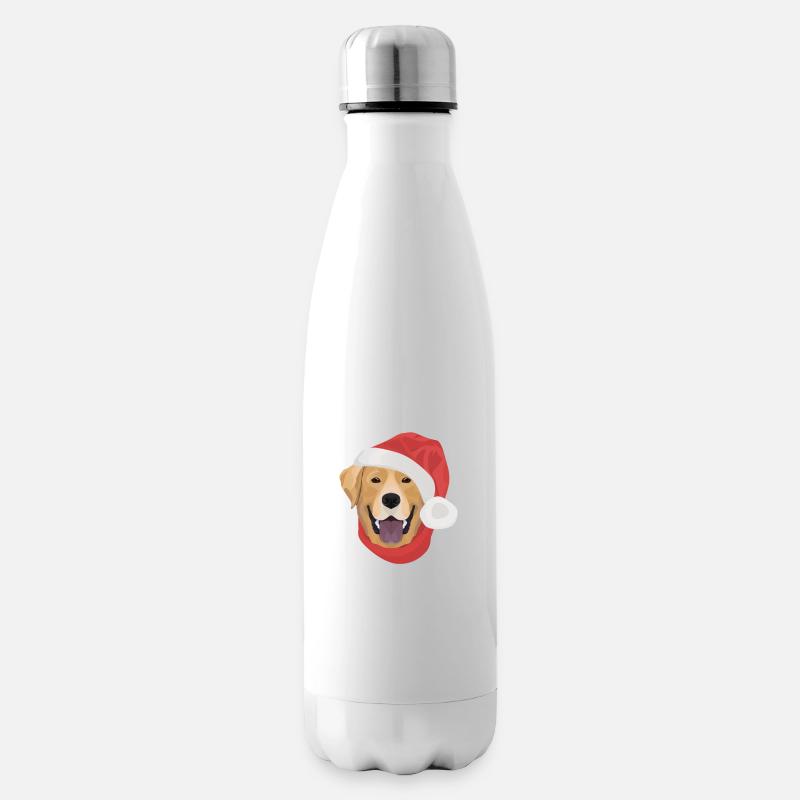 Labrador Merry Christmas - Insulated Water Bottle - white