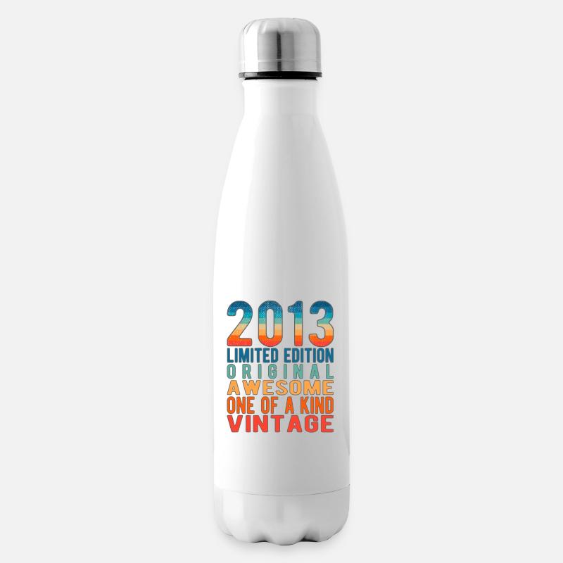 Limited Edition seit 2013 Geburtstag Vintage 2013 - Isolierflasche - Weiß