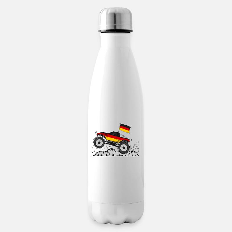 Monstertruck Deutschland Flagge - Isolierflasche - Weiß