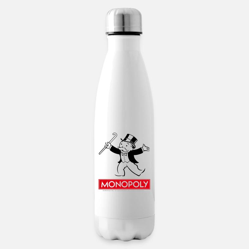 Monopoly Logo Classique Avec Mr. Monopoly - Bouteille isotherme - blanc