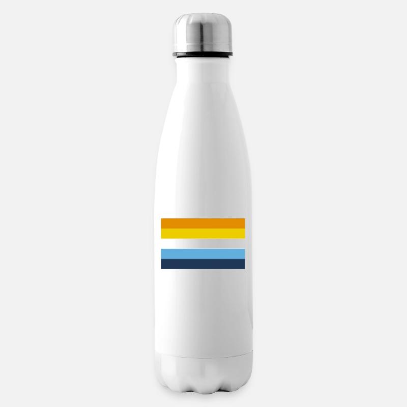 Drapeau de la fierté Aro Ace - Bouteille isotherme - blanc