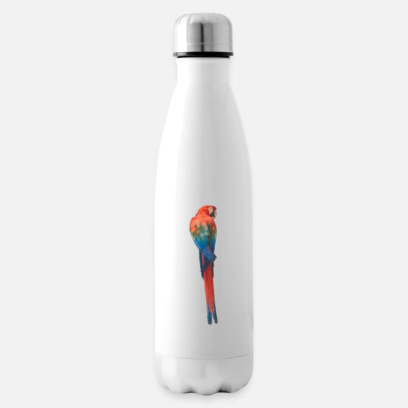 Papageigemalen - Isolierflasche - Weiß