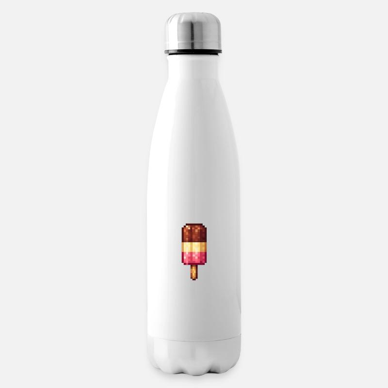Retro Pixel Popsicles - Insulated Water Bottle - white