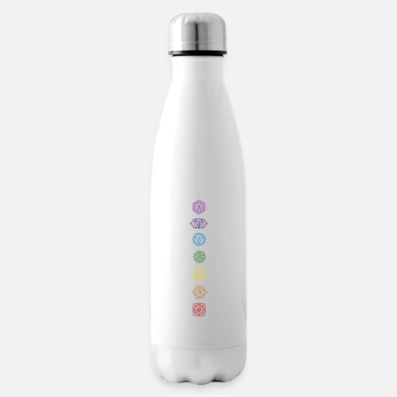 7 chakras - Bouteille isotherme - blanc
