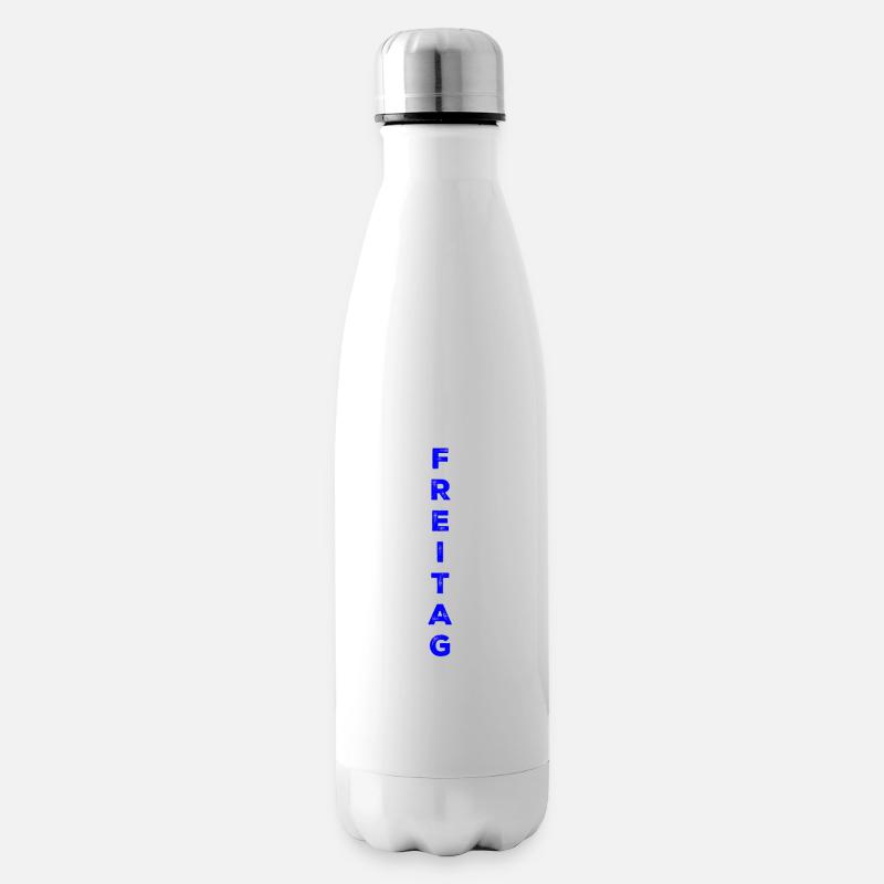 Freitag - blau - Isolierflasche - Weiß