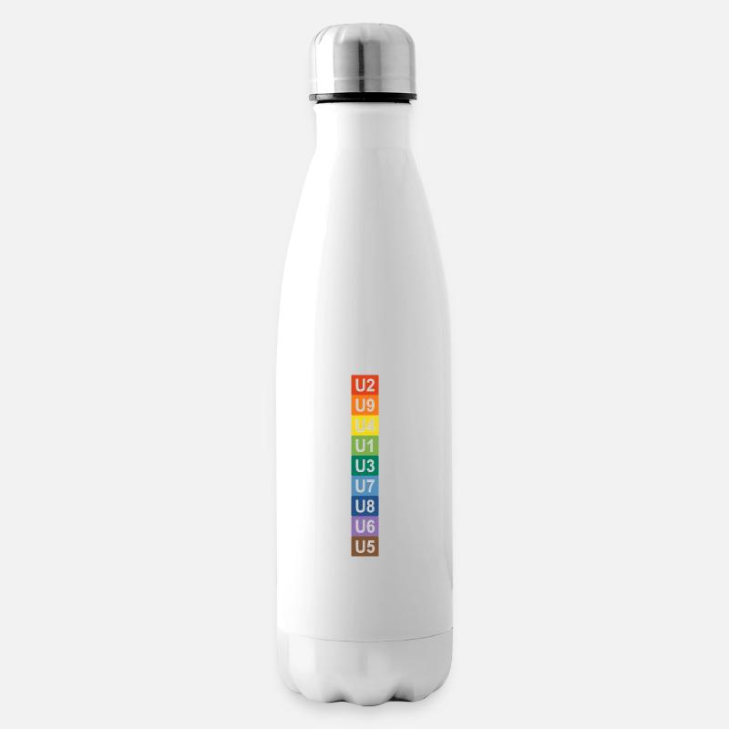 U-Bahn Regenbogen Berlin - Isolierflasche - Weiß