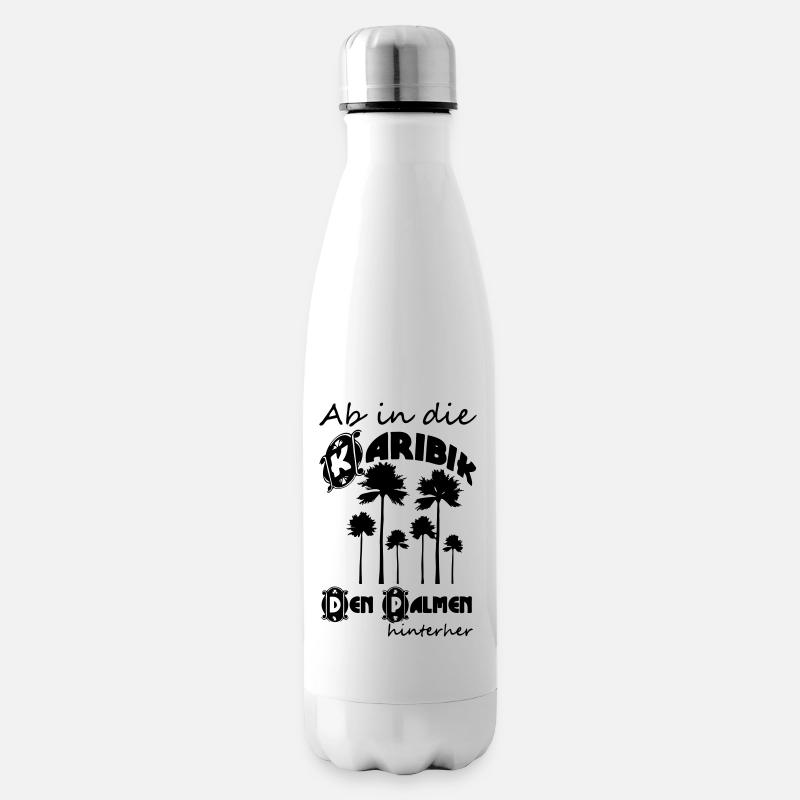 Ab in die Karibik Urlaub Geschenk - Isolierflasche - Weiß
