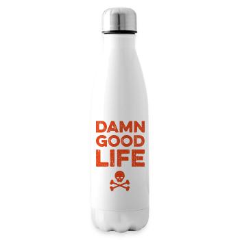Damn good life - geiles Leben Festival - orange - Isolierflasche - Weiß - Rechts