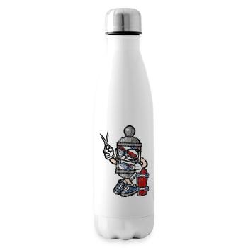 SKATER BARBER - Cartoon Figur Comic Shirt Motiv - Isolierflasche - Weiß - Rechts