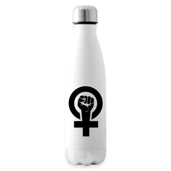feministin - Insulated Water Bottle - white - Right