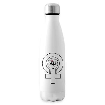 feminist - Insulated Water Bottle - white - Right