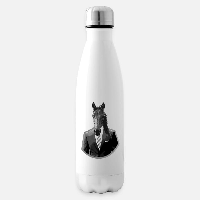 Cheval en costume - Bouteille isotherme - blanc