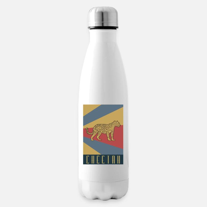 Geparden Raubtier Gepard Geschenk - Isolierflasche - Weiß
