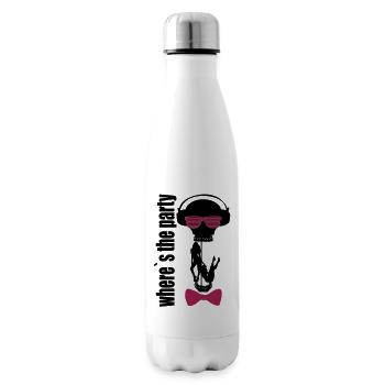 where's the party - Isolierflasche - Weiß - Rechts