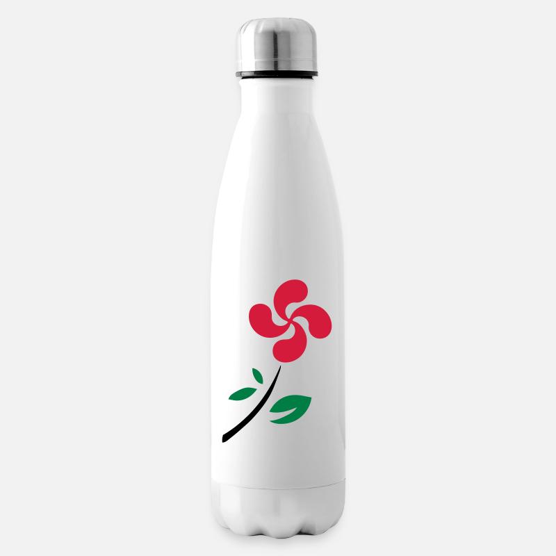 Fleur Basque - Bouteille isotherme - blanc